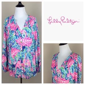 NWOT Lilly Pulitzer Flamingo Top